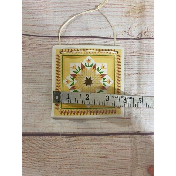 Celebration Of American Quilts Black Eyed Susan Hanging Tile 1994 - Picture 2 of 5